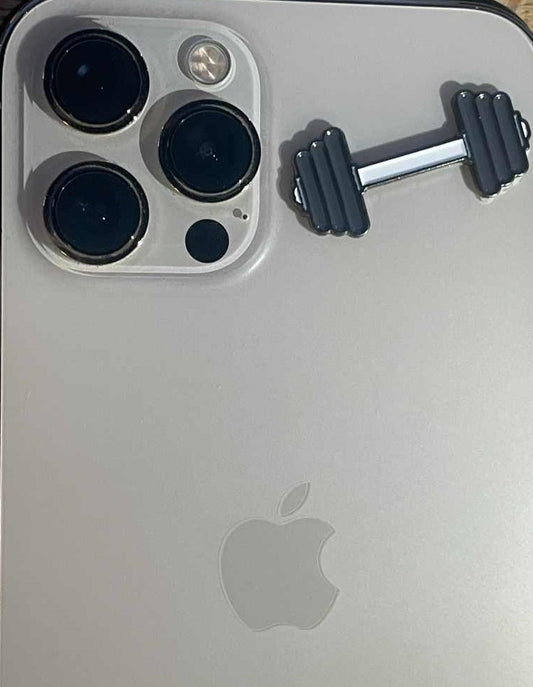 Black Dumbells Metal Sticker