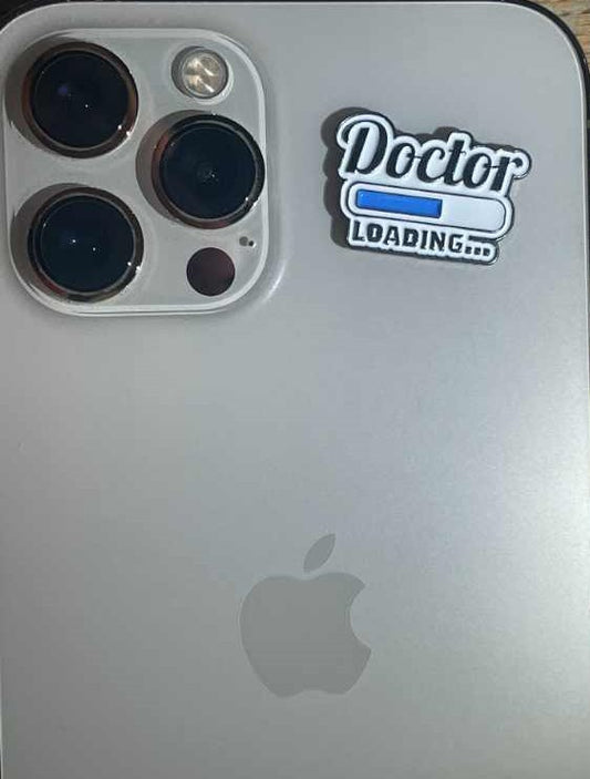 Doctor Loading Metal Sticker