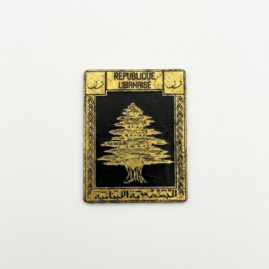 Old Lebanese Passport Metal Sticker