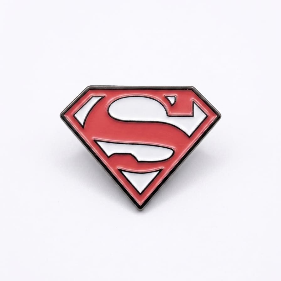 Pink Superman Metal Sticker