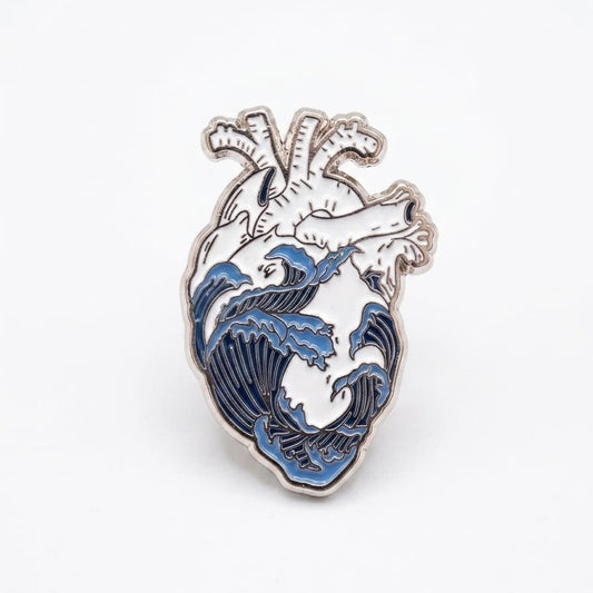 Blue Heart Metal Sticker