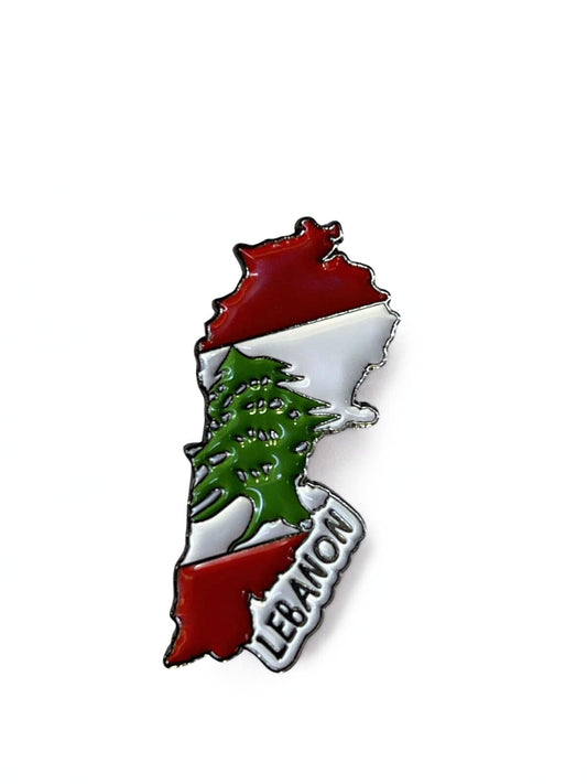 Lebanon Map Metal Sticker