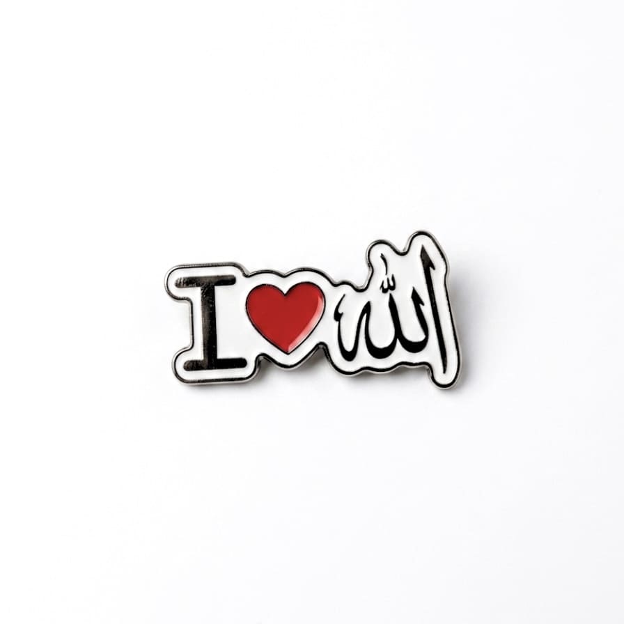 I Love God Metal Sticker