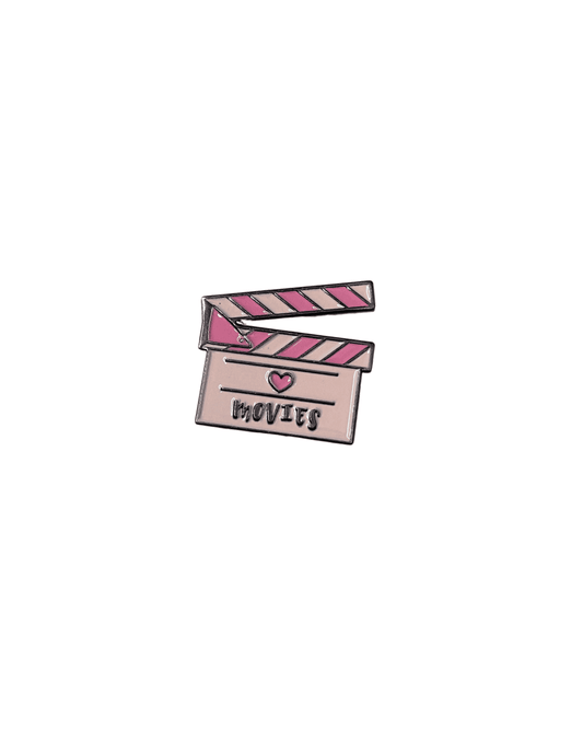 Pink Clapperboard Metal Sticker