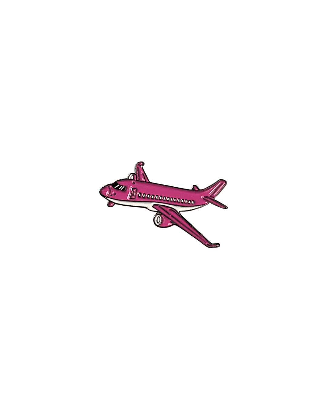 Pink Airplane Metal Sticker