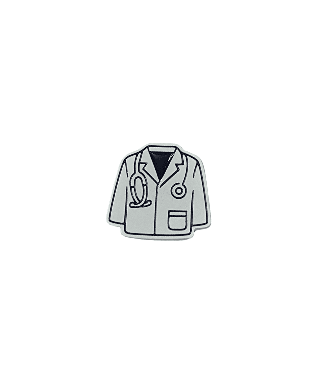 White Coat Metal Sticker
